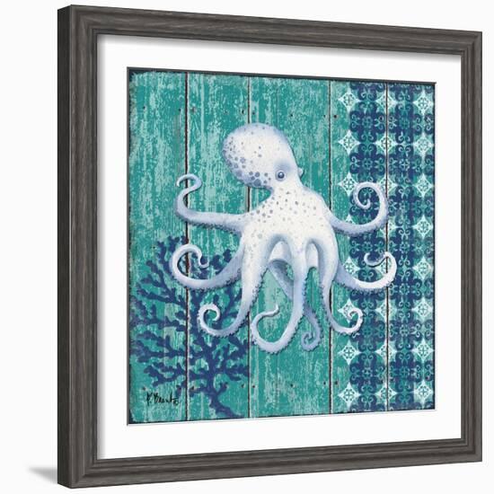 Indigo Sea IX-Paul Brent-Framed Art Print