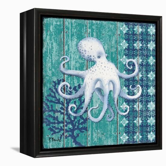 Indigo Sea IX-Paul Brent-Framed Stretched Canvas