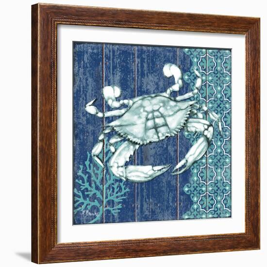 Indigo Sea VIII-Paul Brent-Framed Art Print