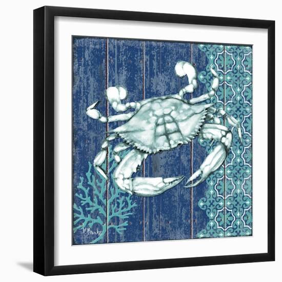 Indigo Sea VIII-Paul Brent-Framed Art Print