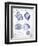 Indigo Shells I-Gwendolyn Babbitt-Framed Art Print