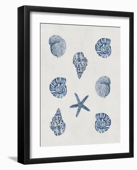 Indigo Shells-Aimee Wilson-Framed Art Print