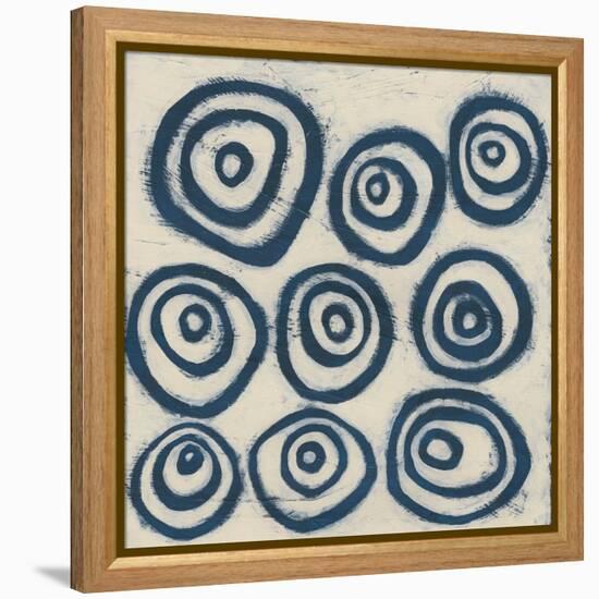 Indigo Signals I-June Erica Vess-Framed Stretched Canvas