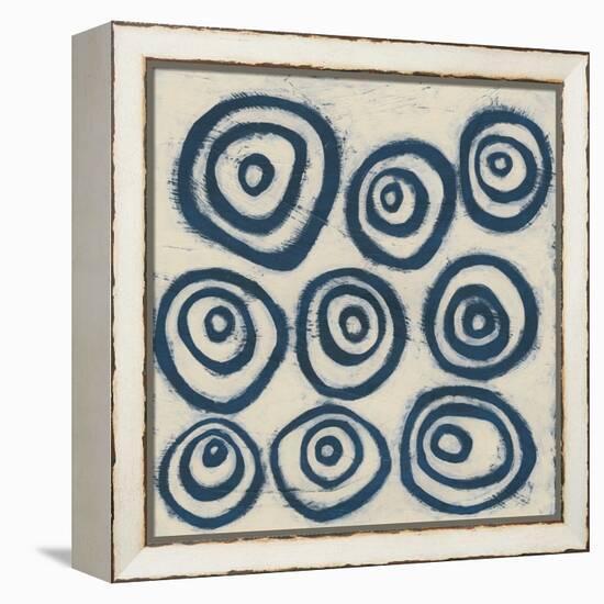 Indigo Signals I-June Erica Vess-Framed Stretched Canvas