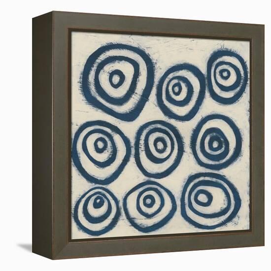 Indigo Signals I-June Erica Vess-Framed Stretched Canvas