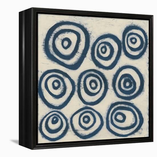 Indigo Signals I-June Erica Vess-Framed Stretched Canvas