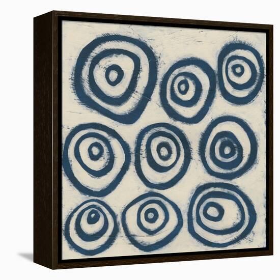 Indigo Signals I-June Erica Vess-Framed Stretched Canvas