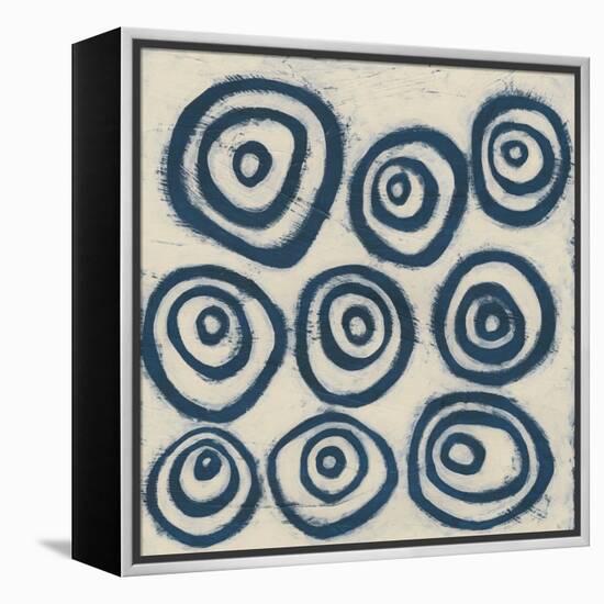 Indigo Signals I-June Erica Vess-Framed Stretched Canvas