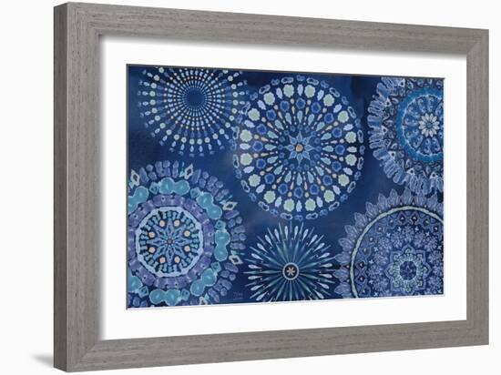 Indigo Splash XI-Dina June-Framed Art Print