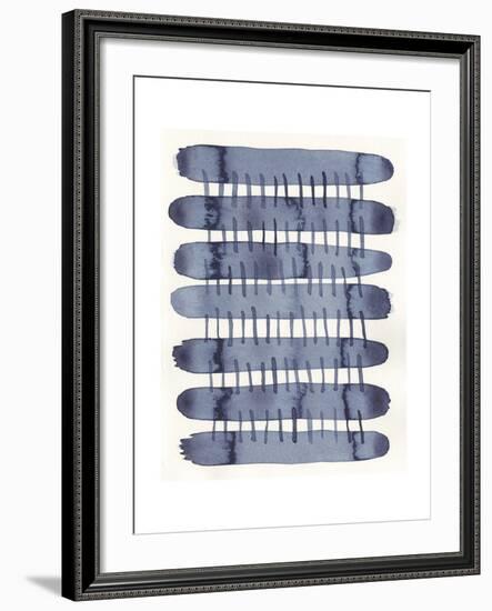 Indigo Stitchy I-Nikki Galapon-Framed Art Print