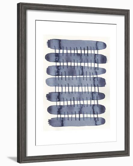 Indigo Stitchy I-Nikki Galapon-Framed Art Print