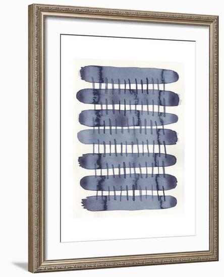 Indigo Stitchy I-Nikki Galapon-Framed Art Print