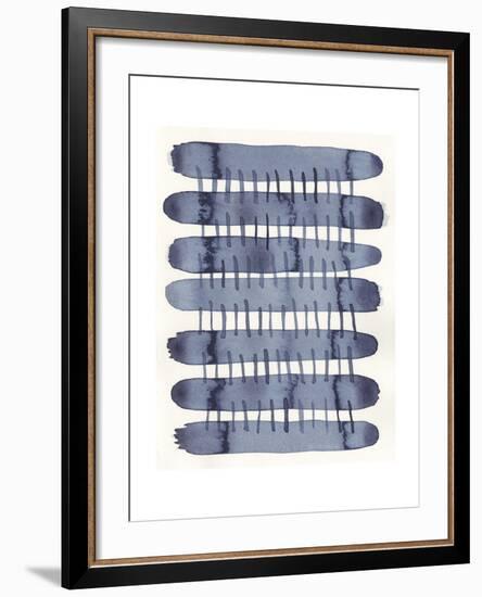 Indigo Stitchy I-Nikki Galapon-Framed Art Print