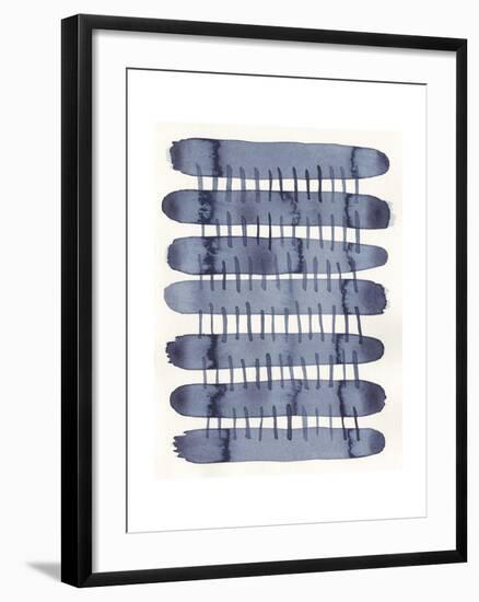 Indigo Stitchy I-Nikki Galapon-Framed Art Print