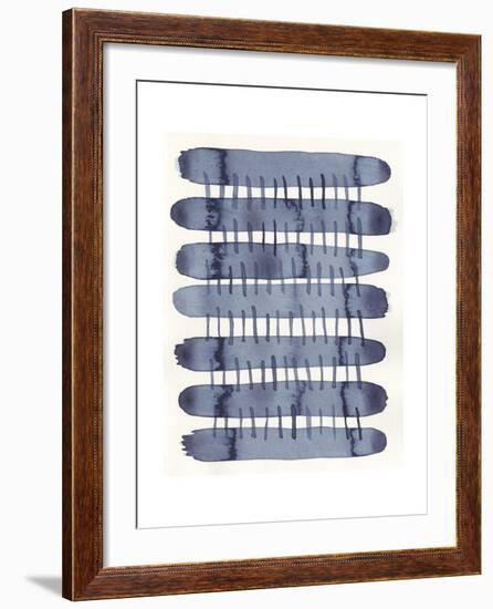 Indigo Stitchy I-Nikki Galapon-Framed Art Print