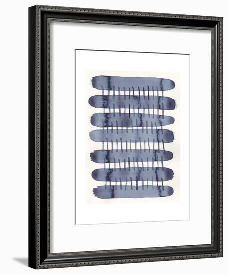 Indigo Stitchy I-Nikki Galapon-Framed Art Print