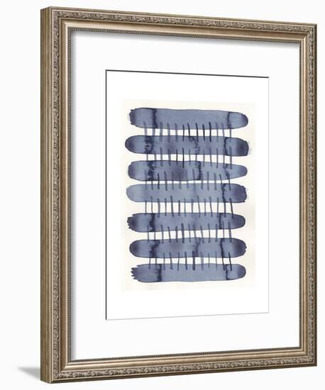 Indigo Stitchy I-Nikki Galapon-Framed Art Print