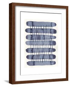 Indigo Stitchy I-Nikki Galapon-Framed Art Print