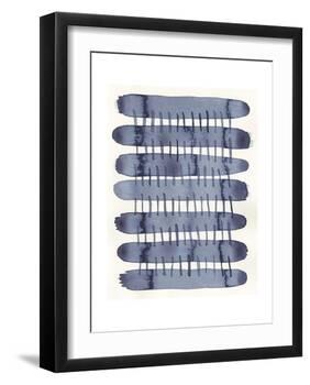 Indigo Stitchy I-Nikki Galapon-Framed Art Print