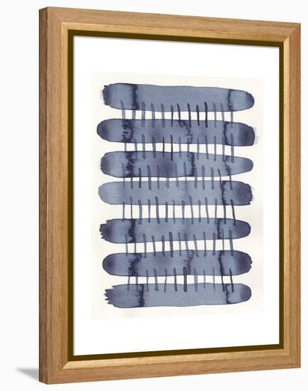 Indigo Stitchy I-Nikki Galapon-Framed Stretched Canvas