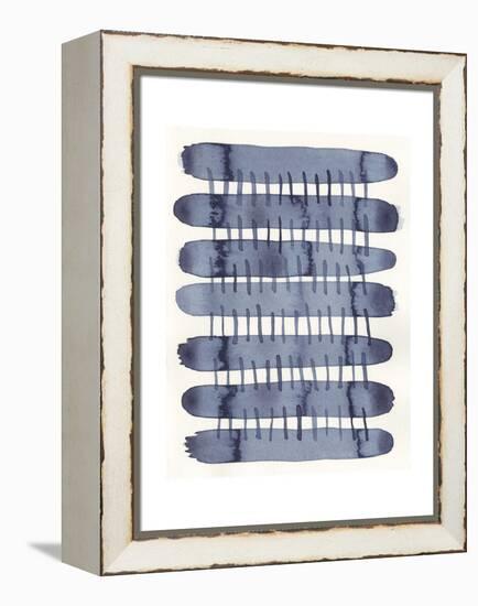 Indigo Stitchy I-Nikki Galapon-Framed Stretched Canvas