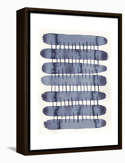 Indigo Stitchy I-Nikki Galapon-Framed Stretched Canvas