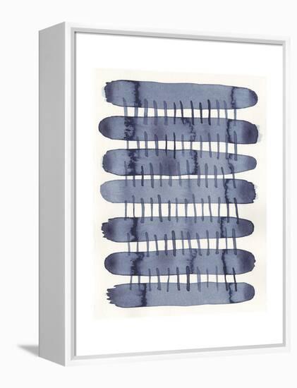 Indigo Stitchy I-Nikki Galapon-Framed Stretched Canvas