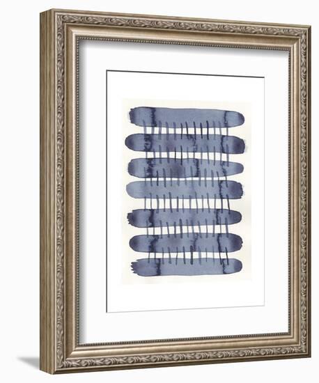 Indigo Stitchy I-Nikki Galapon-Framed Art Print