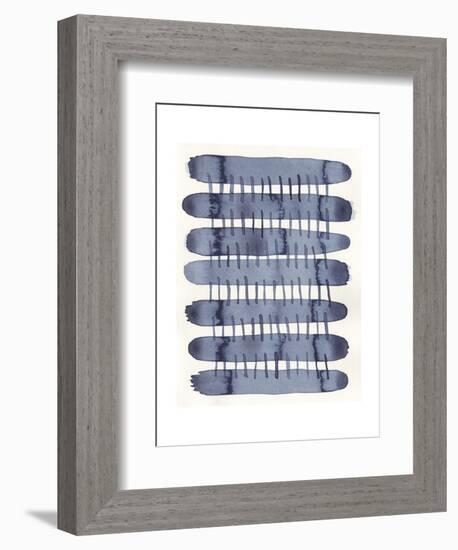 Indigo Stitchy I-Nikki Galapon-Framed Art Print