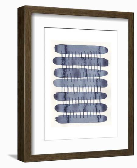 Indigo Stitchy I-Nikki Galapon-Framed Art Print