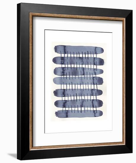 Indigo Stitchy I-Nikki Galapon-Framed Art Print