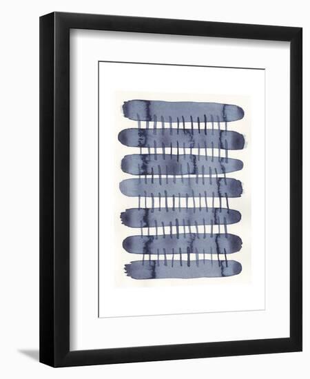 Indigo Stitchy I-Nikki Galapon-Framed Art Print