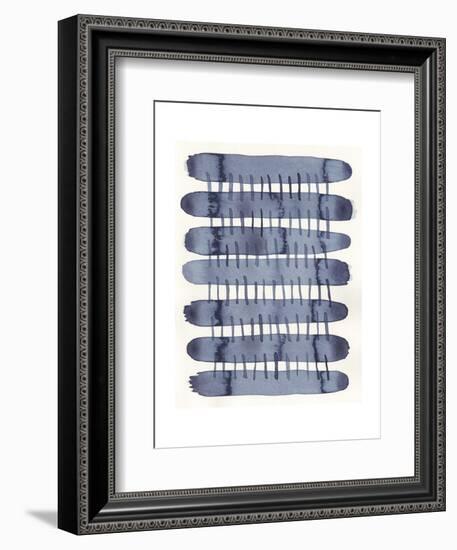 Indigo Stitchy I-Nikki Galapon-Framed Art Print