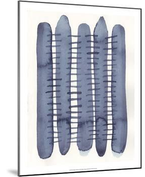 Indigo Stitchy II-Nikki Galapon-Mounted Art Print