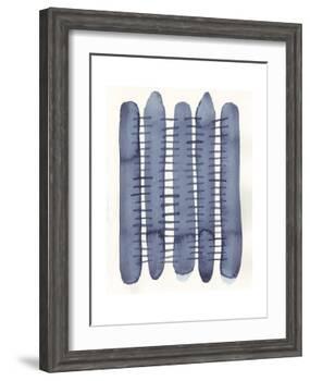 Indigo Stitchy II-Nikki Galapon-Framed Art Print