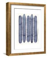 Indigo Stitchy II-Nikki Galapon-Framed Art Print