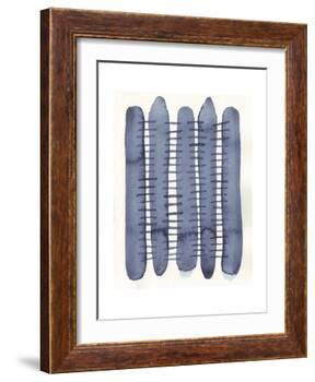Indigo Stitchy II-Nikki Galapon-Framed Art Print