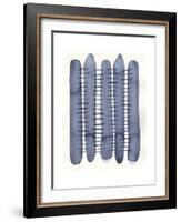 Indigo Stitchy II-Nikki Galapon-Framed Art Print