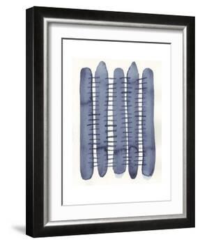 Indigo Stitchy II-Nikki Galapon-Framed Art Print