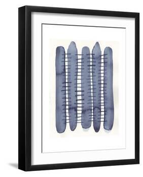 Indigo Stitchy II-Nikki Galapon-Framed Art Print