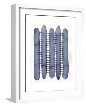 Indigo Stitchy II-Nikki Galapon-Framed Art Print