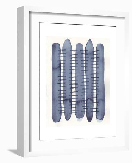 Indigo Stitchy II-Nikki Galapon-Framed Art Print