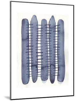 Indigo Stitchy II-Nikki Galapon-Mounted Art Print