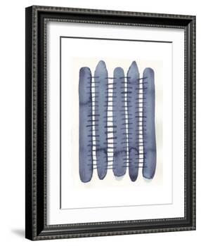 Indigo Stitchy II-Nikki Galapon-Framed Art Print