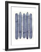 Indigo Stitchy II-Nikki Galapon-Framed Art Print
