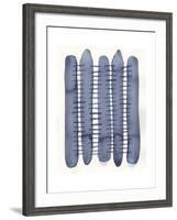 Indigo Stitchy II-Nikki Galapon-Framed Art Print