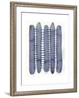 Indigo Stitchy II-Nikki Galapon-Framed Art Print