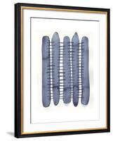 Indigo Stitchy II-Nikki Galapon-Framed Art Print