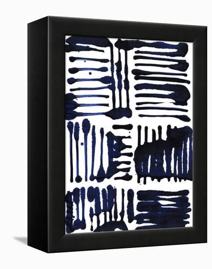 Indigo Stripes II-Jodi Fuchs-Framed Stretched Canvas