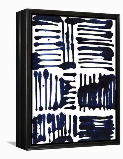 Indigo Stripes II-Jodi Fuchs-Framed Stretched Canvas
